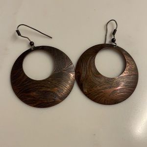 Bronze Circle Earrings